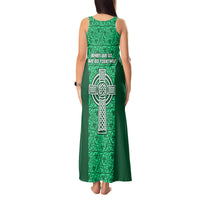 Ireland Rugby Tank Maxi Dress Irish Celtic Cross Mix Shamrock Pattern - Wonder Print Shop