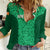 Ireland Rugby Women Casual Shirt Irish Celtic Cross Mix Shamrock Pattern - Wonder Print Shop