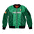 Custom Ireland Rugby Sleeve Zip Bomber Jacket Irish Celtic Cross Mix Shamrock Pattern - Wonder Print Shop