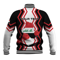 Personalized Iraq Independence Day Baseball Jacket Dove Carrying Flag - Wonder Print Shop