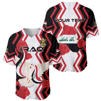 Personalized Iraq Independence Day Baseball Jersey Dove Carrying Flag - Wonder Print Shop