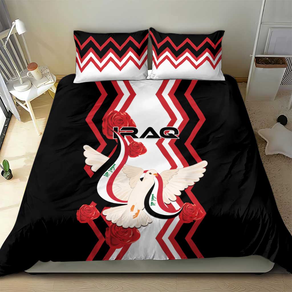 Iraq Independence Day Bedding Set Dove Carrying Flag - Wonder Print Shop