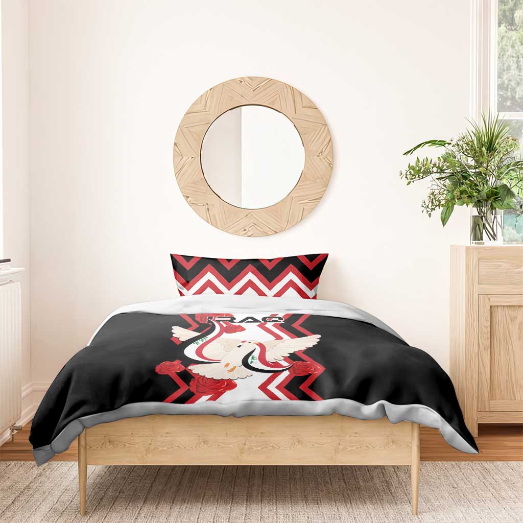 Iraq Independence Day Bedding Set Dove Carrying Flag - Wonder Print Shop