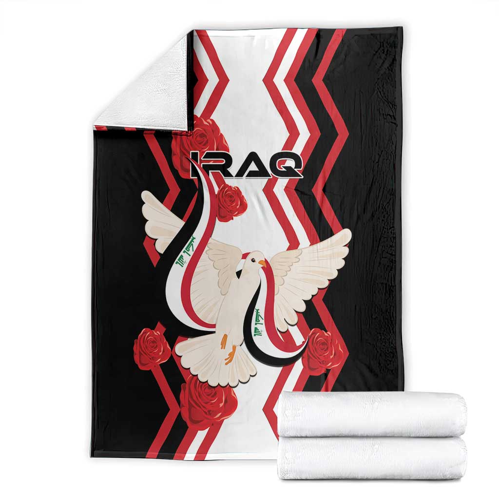 Iraq Independence Day Blanket Dove Carrying Flag