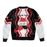 Personalized Iraq Independence Day Bomber Jacket Dove Carrying Flag - Wonder Print Shop