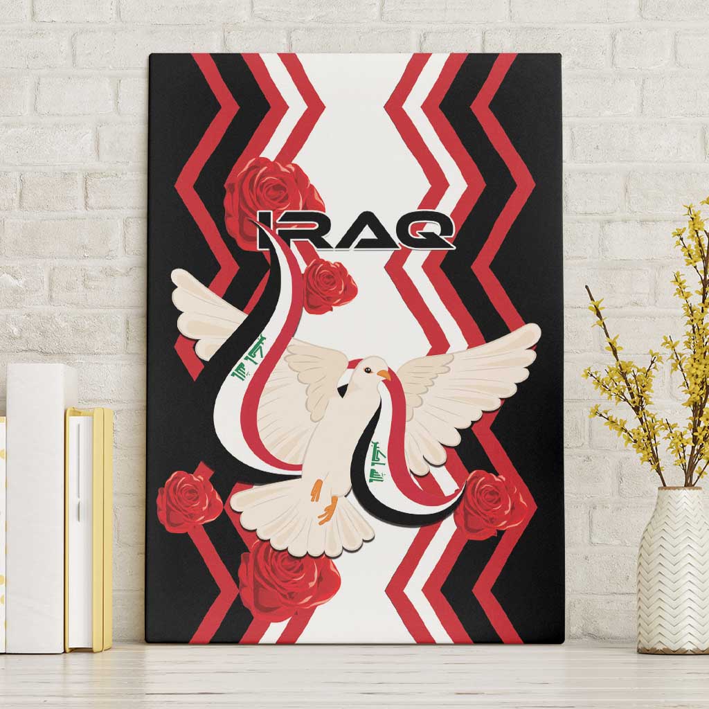 Iraq Independence Day Canvas Wall Art Dove Carrying Flag - Wonder Print Shop
