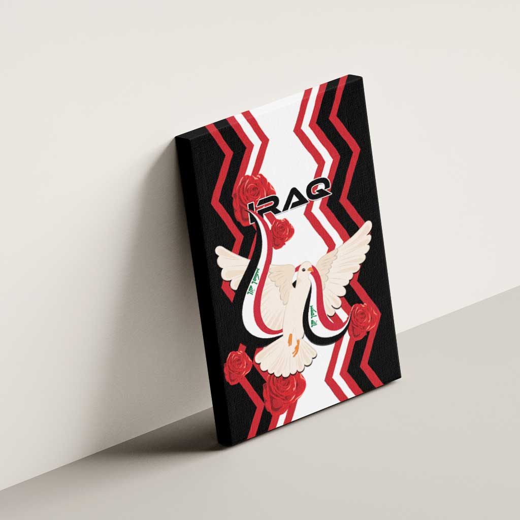 Iraq Independence Day Canvas Wall Art Dove Carrying Flag - Wonder Print Shop