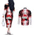 Personalized Iraq Independence Day Couples Matching Off The Shoulder Long Sleeve Dress and Long Sleeve Button Shirt Dove Carrying Flag