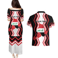 Personalized Iraq Independence Day Couples Matching Puletasi and Hawaiian Shirt Dove Carrying Flag - Wonder Print Shop