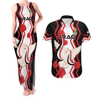 Personalized Iraq Independence Day Couples Matching Tank Maxi Dress and Hawaiian Shirt Dove Carrying Flag - Wonder Print Shop