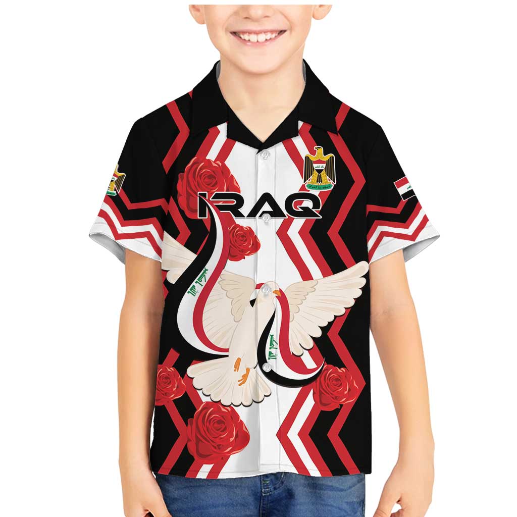 Personalized Iraq Independence Day Family Matching Mermaid Dress and Hawaiian Shirt Dove Carrying Flag - Wonder Print Shop