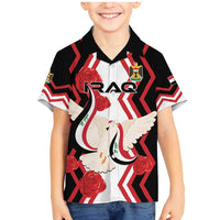 Personalized Iraq Independence Day Family Matching Mermaid Dress and Hawaiian Shirt Dove Carrying Flag - Wonder Print Shop