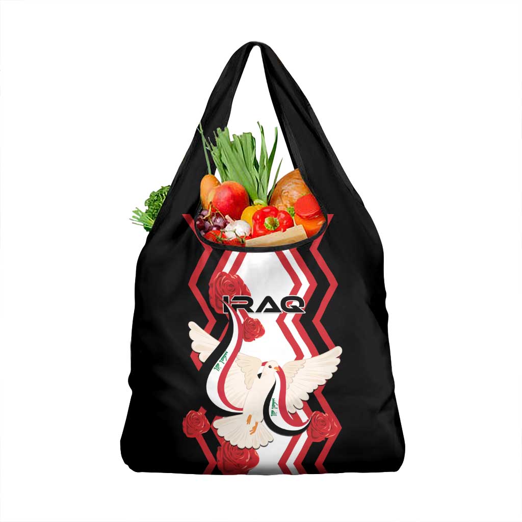 Iraq Independence Day Grocery Bag Dove Carrying Flag