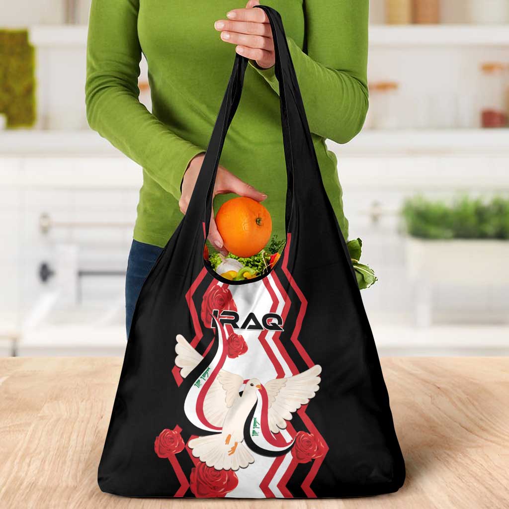 Iraq Independence Day Grocery Bag Dove Carrying Flag