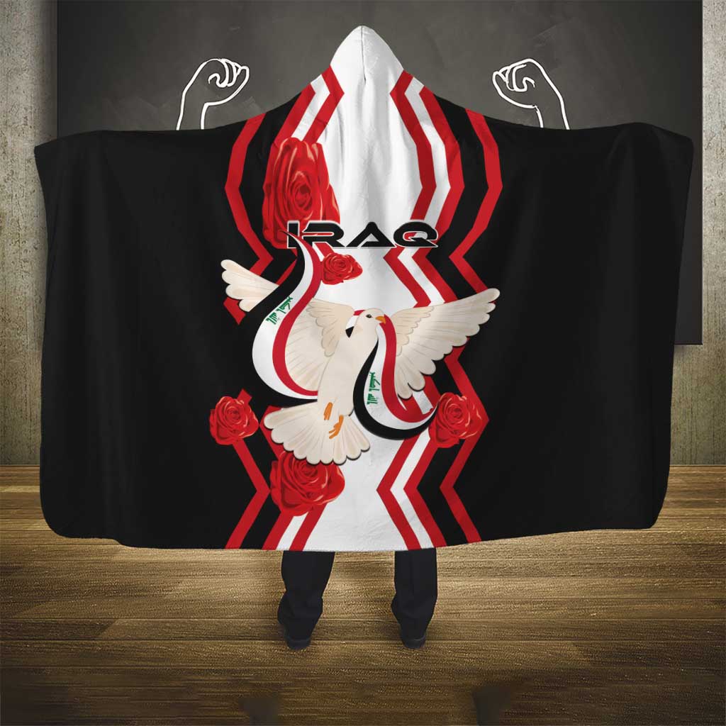 Iraq Independence Day Hooded Blanket Dove Carrying Flag