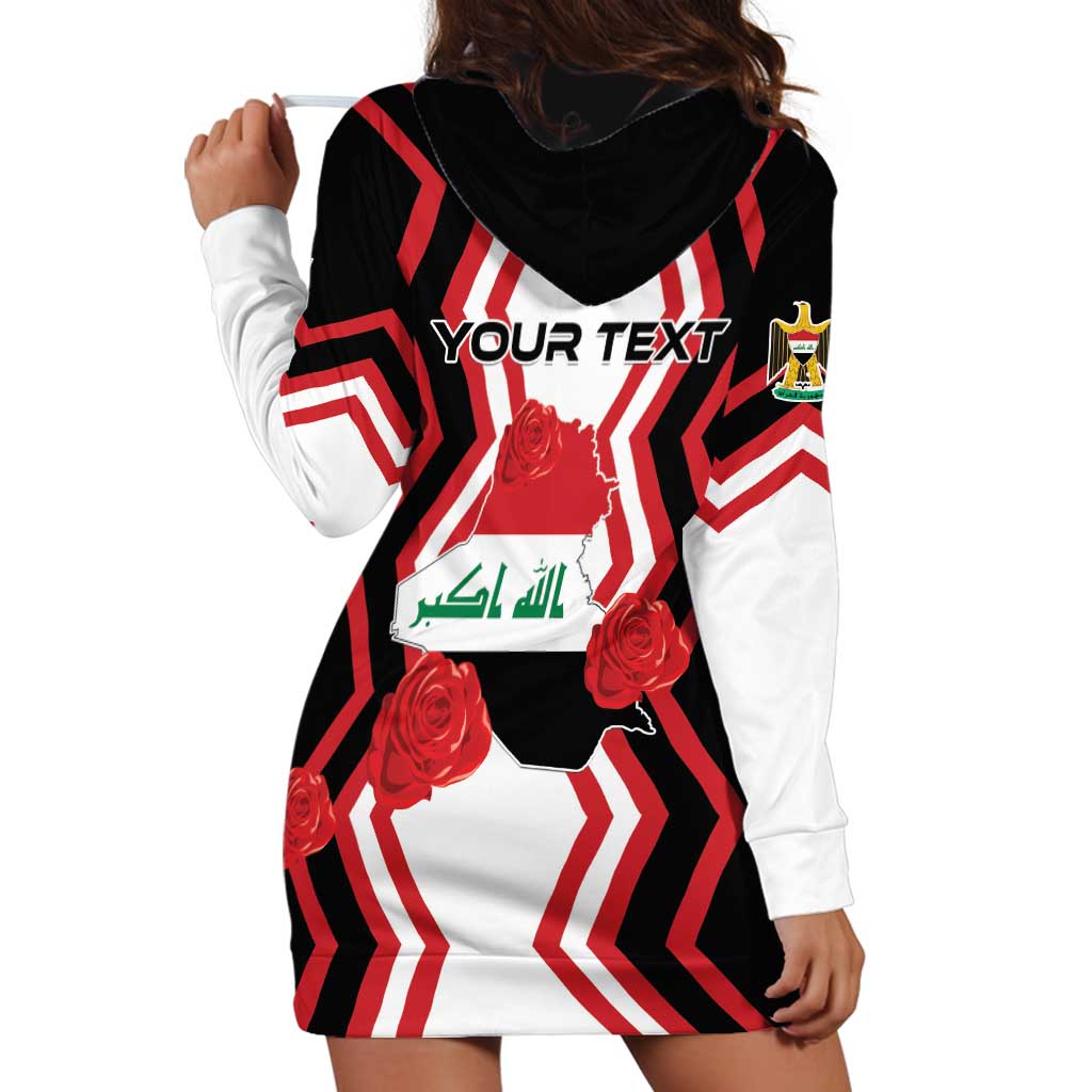 Personalized Iraq Independence Day Hoodie Dress Dove Carrying Flag - Wonder Print Shop