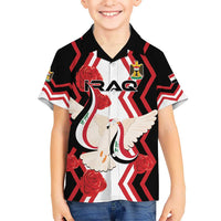 Personalized Iraq Independence Day Kid Hawaiian Shirt Dove Carrying Flag - Wonder Print Shop