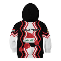 Personalized Iraq Independence Day Kid Hoodie Dove Carrying Flag - Wonder Print Shop