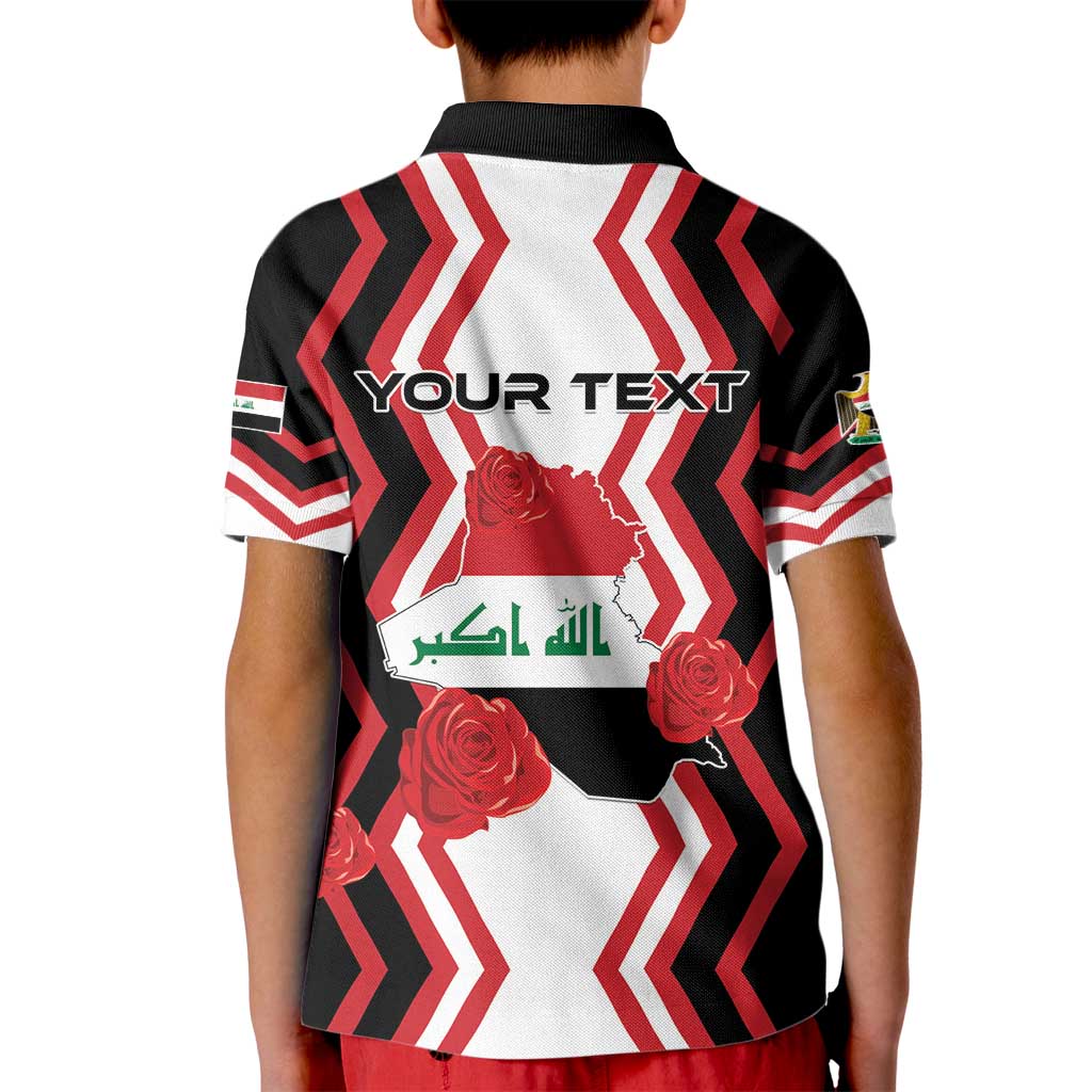 Personalized Iraq Independence Day Kid Polo Shirt Dove Carrying Flag - Wonder Print Shop