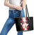 Iraq Independence Day Leather Tote Bag Dove Carrying Flag - Wonder Print Shop