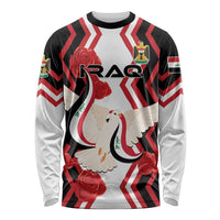 Personalized Iraq Independence Day Long Sleeve Shirt Dove Carrying Flag - Wonder Print Shop