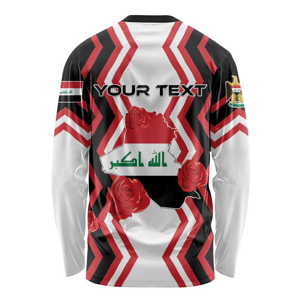 Personalized Iraq Independence Day Long Sleeve Shirt Dove Carrying Flag - Wonder Print Shop