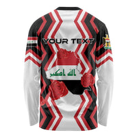 Personalized Iraq Independence Day Long Sleeve Shirt Dove Carrying Flag - Wonder Print Shop