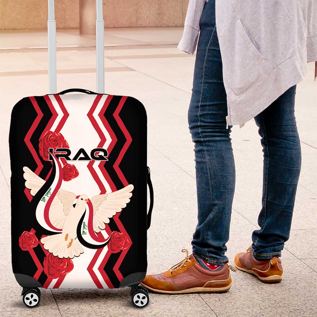 Iraq Independence Day Luggage Cover Dove Carrying Flag - Wonder Print Shop