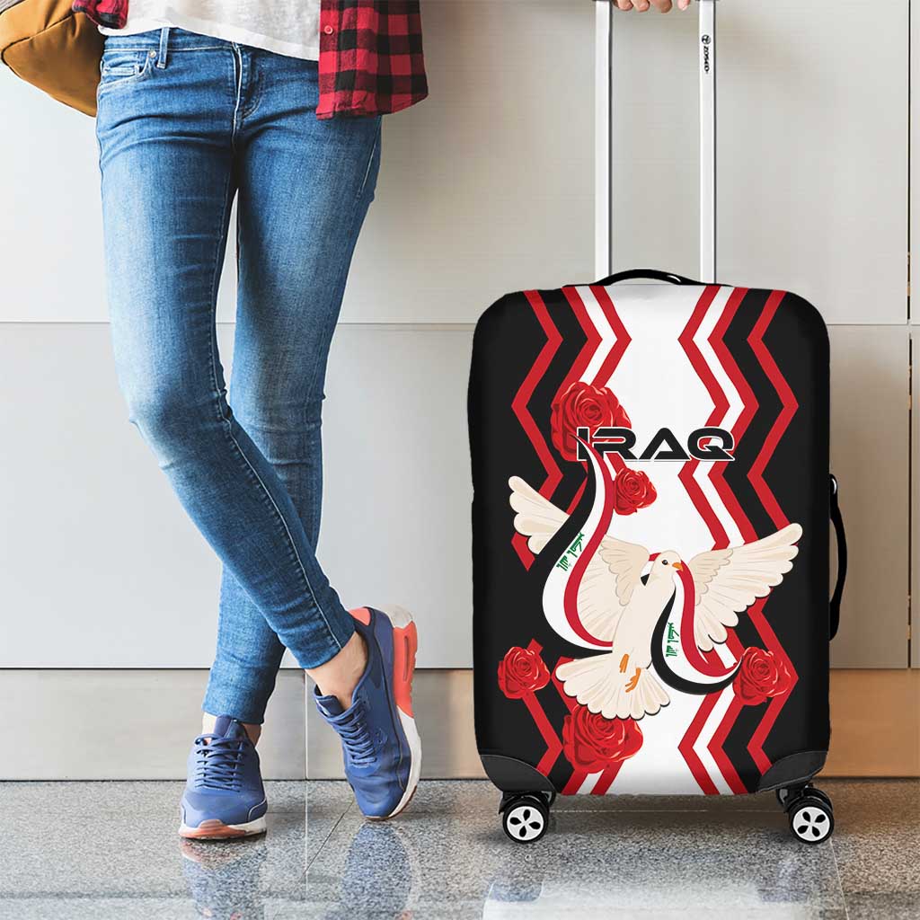 Iraq Independence Day Luggage Cover Dove Carrying Flag - Wonder Print Shop