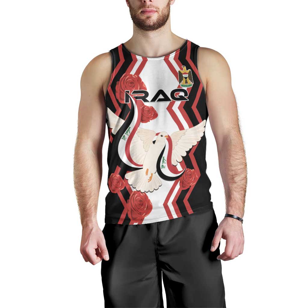 Personalized Iraq Independence Day Men Tank Top Dove Carrying Flag - Wonder Print Shop