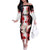Personalized Iraq Independence Day Off The Shoulder Long Sleeve Dress Dove Carrying Flag - Wonder Print Shop