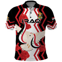 Personalized Iraq Independence Day Polo Shirt Dove Carrying Flag - Wonder Print Shop
