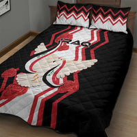 Iraq Independence Day Quilt Bed Set Dove Carrying Flag - Wonder Print Shop
