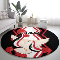 Iraq Independence Day Round Carpet Dove Carrying Flag