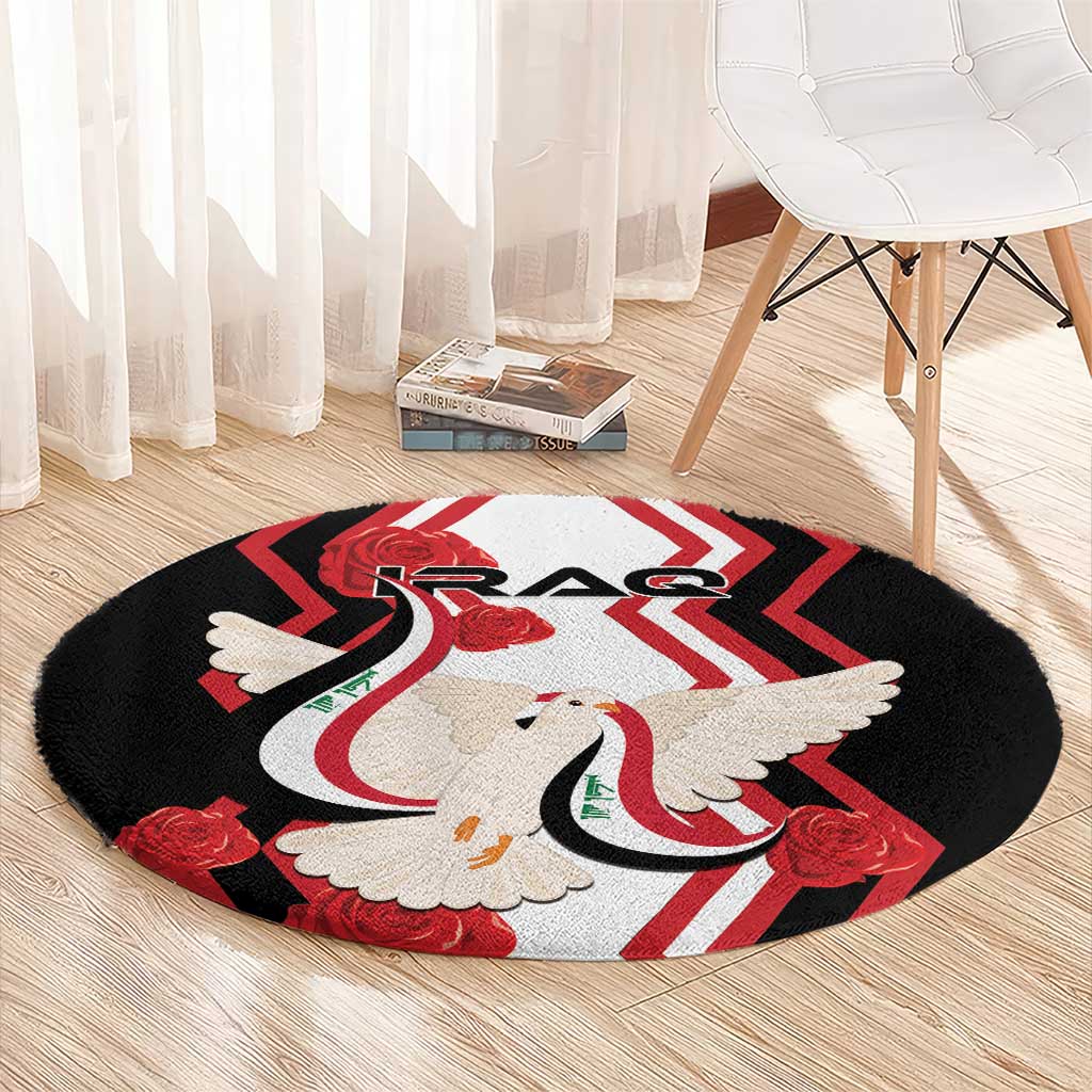 Iraq Independence Day Round Carpet Dove Carrying Flag