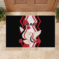 Iraq Independence Day Rubber Doormat Dove Carrying Flag - Wonder Print Shop