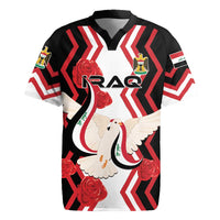Personalized Iraq Independence Day Rugby Jersey Dove Carrying Flag - Wonder Print Shop