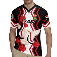 Personalized Iraq Independence Day Rugby Jersey Dove Carrying Flag - Wonder Print Shop
