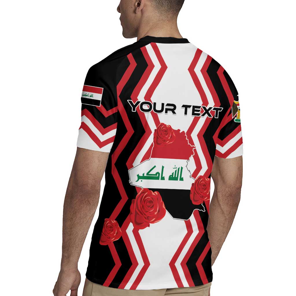 Personalized Iraq Independence Day Rugby Jersey Dove Carrying Flag - Wonder Print Shop