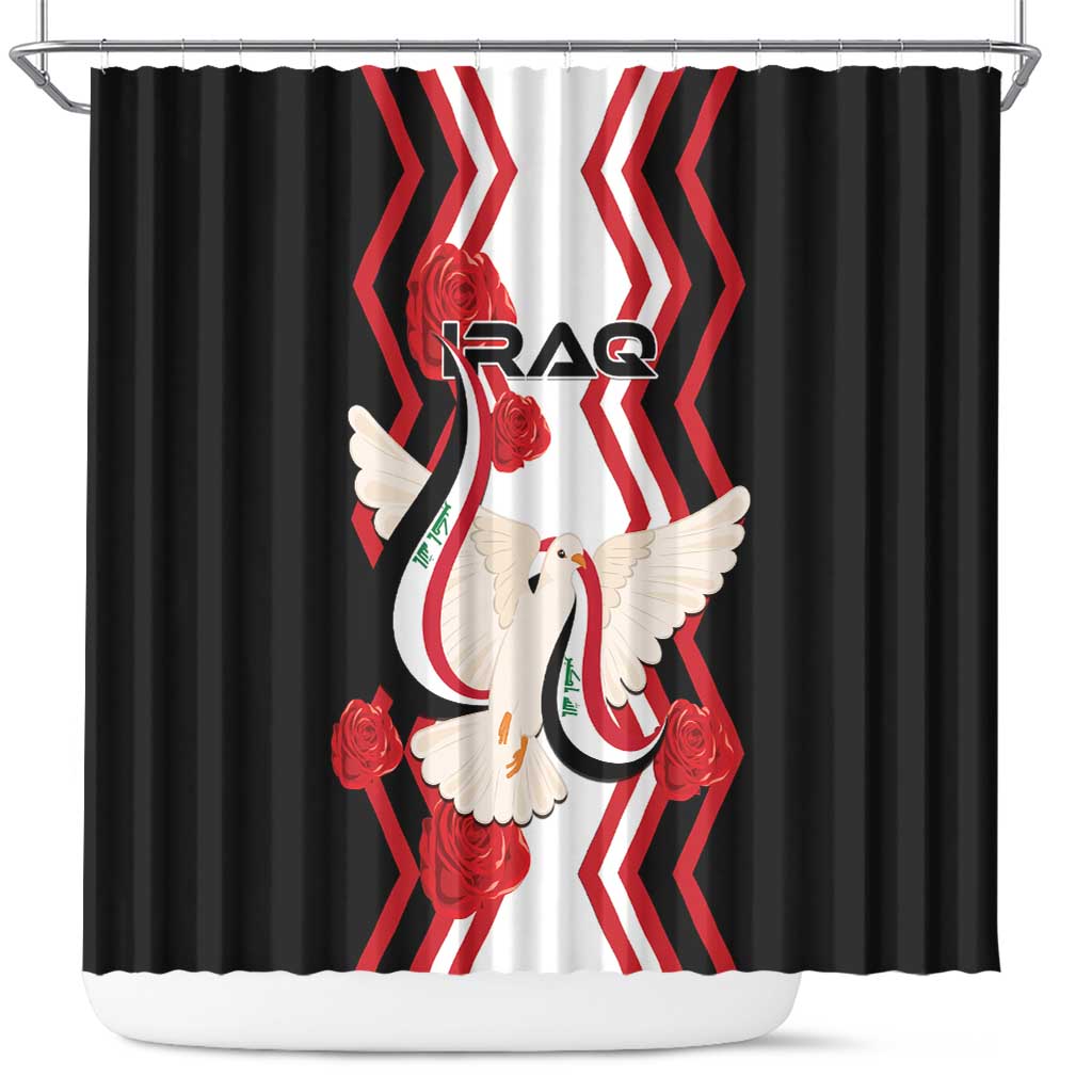Iraq Independence Day Shower Curtain Dove Carrying Flag