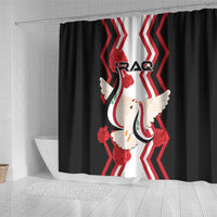 Iraq Independence Day Shower Curtain Dove Carrying Flag