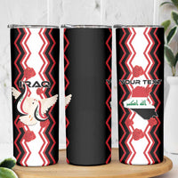 Personalized Iraq Independence Day Skinny Tumbler Dove Carrying Flag - Wonder Print Shop