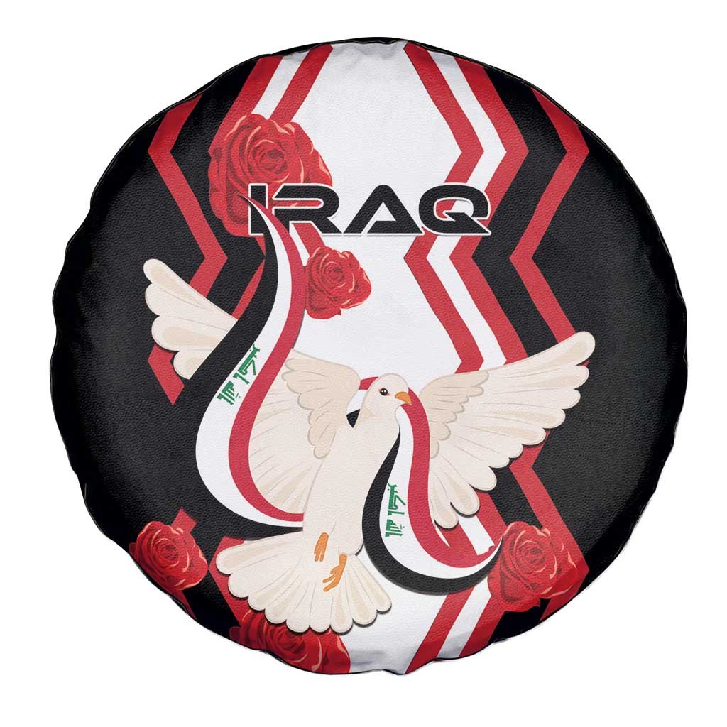 Iraq Independence Day Spare Tire Cover Dove Carrying Flag - Wonder Print Shop