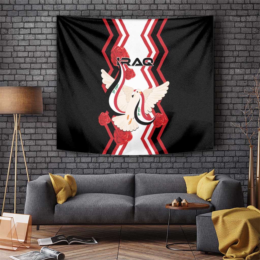 Iraq Independence Day Tapestry Dove Carrying Flag - Wonder Print Shop