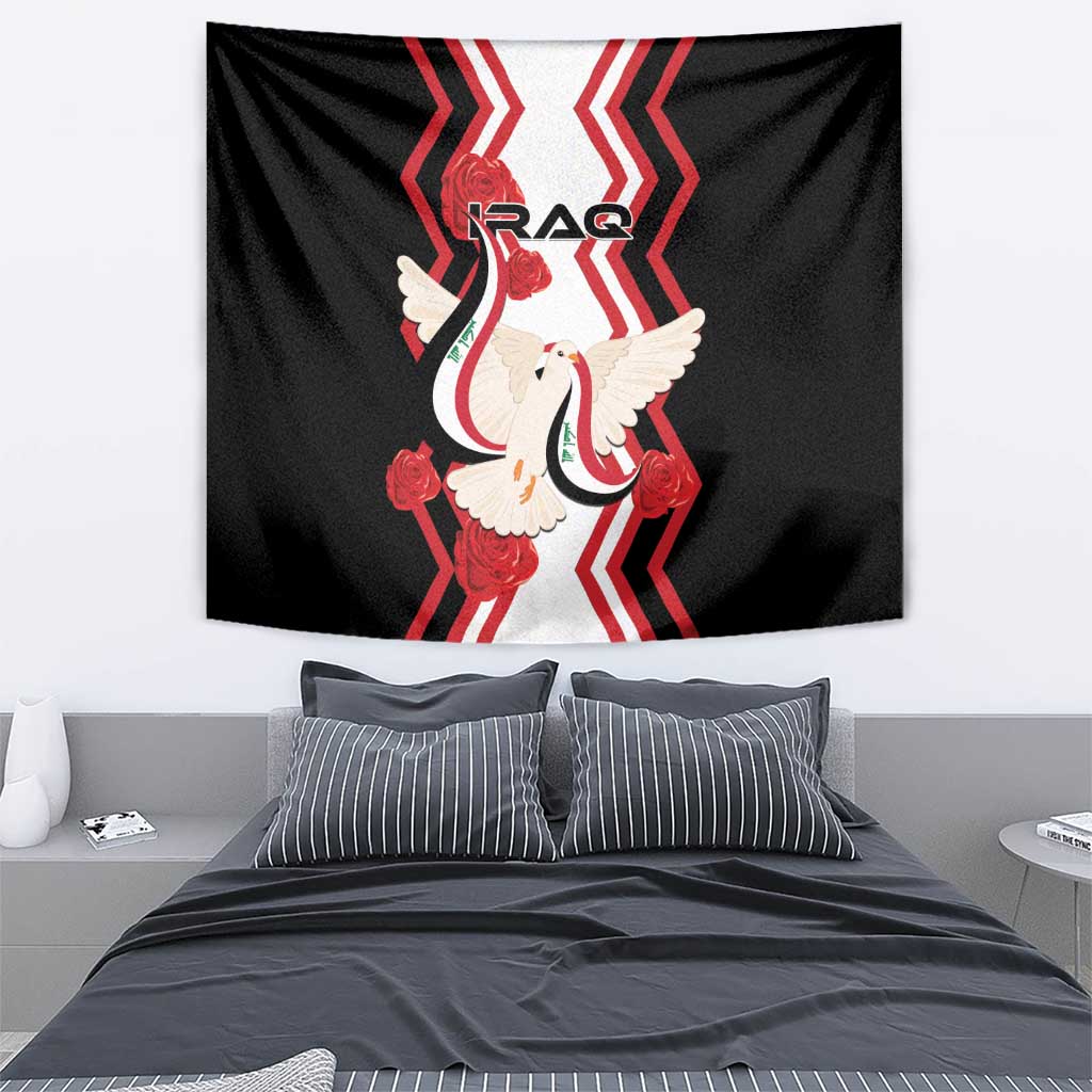 Iraq Independence Day Tapestry Dove Carrying Flag - Wonder Print Shop