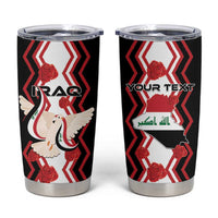 Personalized Iraq Independence Day Tumbler Cup Dove Carrying Flag - Wonder Print Shop