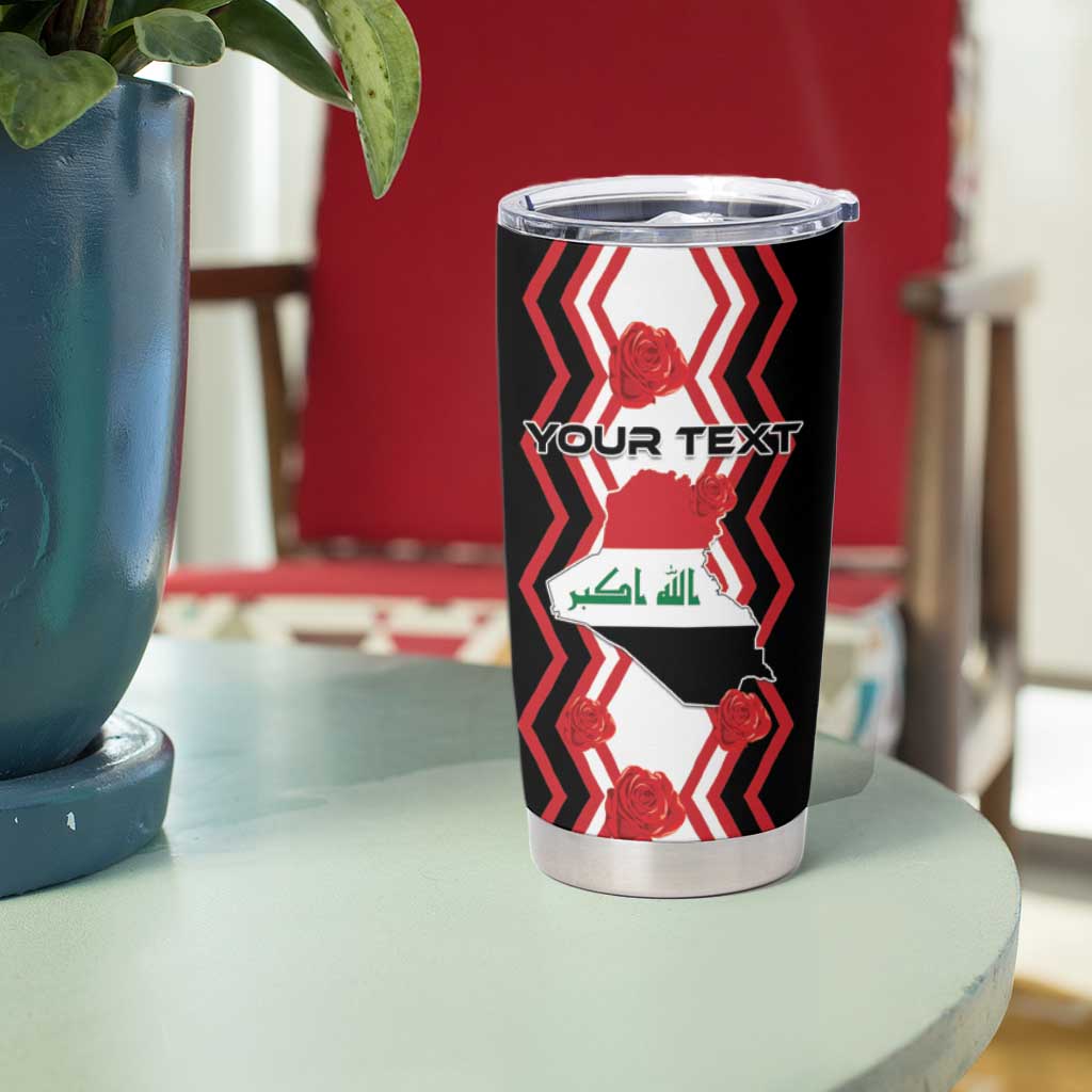 Personalized Iraq Independence Day Tumbler Cup Dove Carrying Flag - Wonder Print Shop