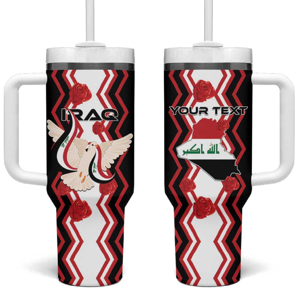 Personalized Iraq Independence Day Tumbler With Handle Dove Carrying Flag - Wonder Print Shop