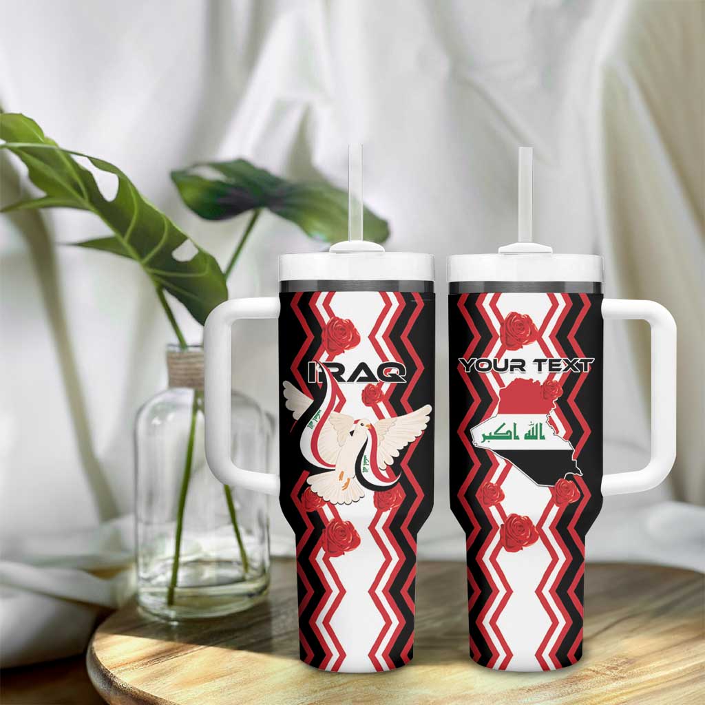 Personalized Iraq Independence Day Tumbler With Handle Dove Carrying Flag - Wonder Print Shop