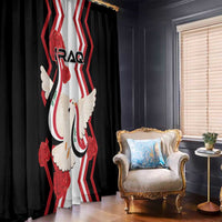 Iraq Independence Day Window Curtain Dove Carrying Flag - Wonder Print Shop